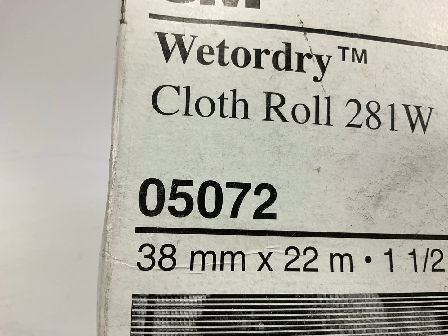 3M 05072 Wetordry 281W Sanding Cloth Roll - 1-1/2'' X 25 Yard, 120 Grade