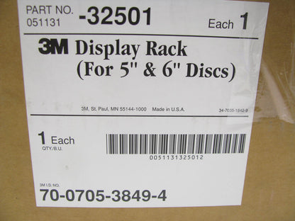 3m 051131-32501 Display Rack For 5'' & 6'' Discs For Peg Board Rack