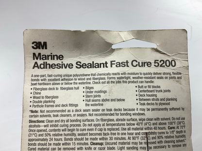3M 05220 Marine Adhesive Sealant Fast Cure 5200 Permanent Bonding & Sealing 3 Oz