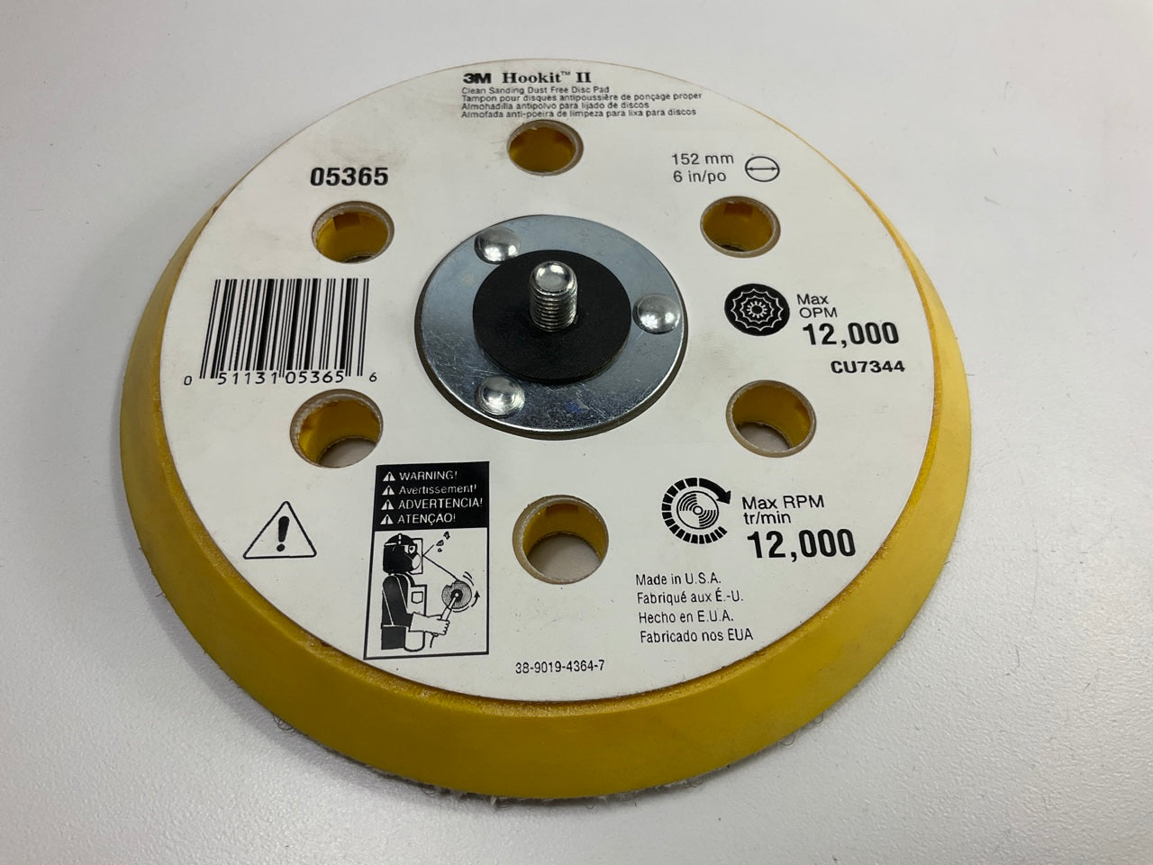 3M 05365 Hookit II Clean Sanding Dust Free Disc Pad, 6'' Diameter