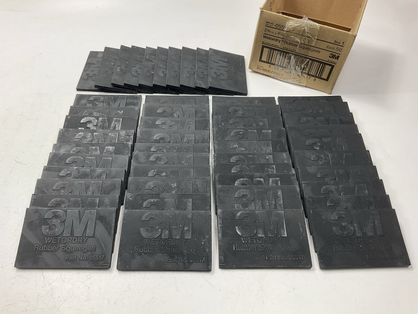 LOT OF 50 - 3M 05517 Wetordry Rubber Squeegee Tool 2-3/4 Inches X 4-1/4