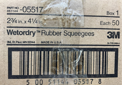 LOT OF 50 - 3M 05517 Wetordry Rubber Squeegee Tool 2-3/4 Inches X 4-1/4