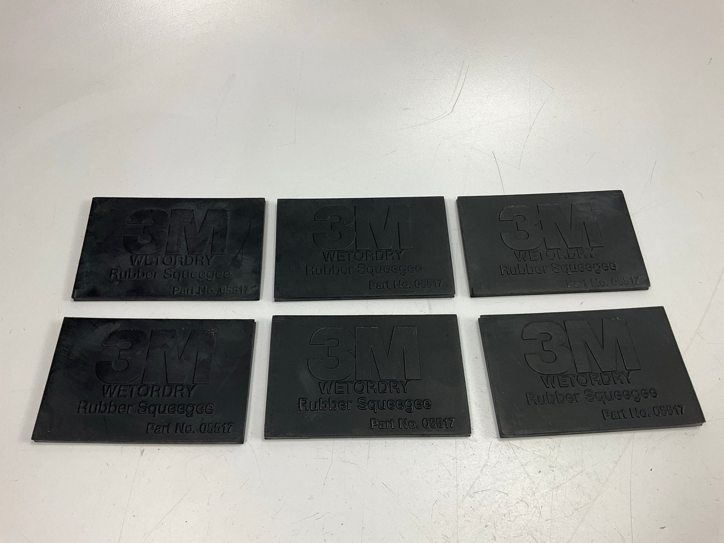 (6) 3M 05517 Wetordry Rubber Squeegee Tool 2-3/4 Inches X 4-1/4 Inches