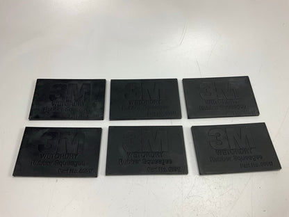(6) 3M 05517 Wetordry Rubber Squeegee Tool 2-3/4 Inches X 4-1/4 Inches
