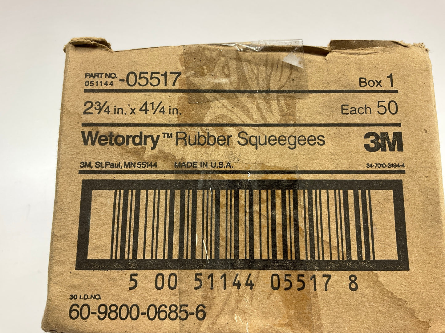 (8) 3M 05517 Wetordry Rubber Squeegee Tool 2-3/4 Inches X 4-1/4 Inches