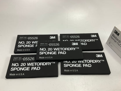 3M 05526 Wetordry Sponge Auto Body Hand Sanding Pad  5-1/2'' X 2-3/4'' (5/Pack)