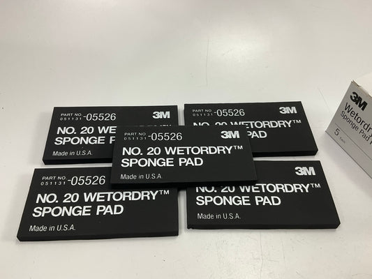 3M 05526 Wetordry Sponge Auto Body Hand Sanding Pad  5-1/2'' X 2-3/4'' (5/Pack)