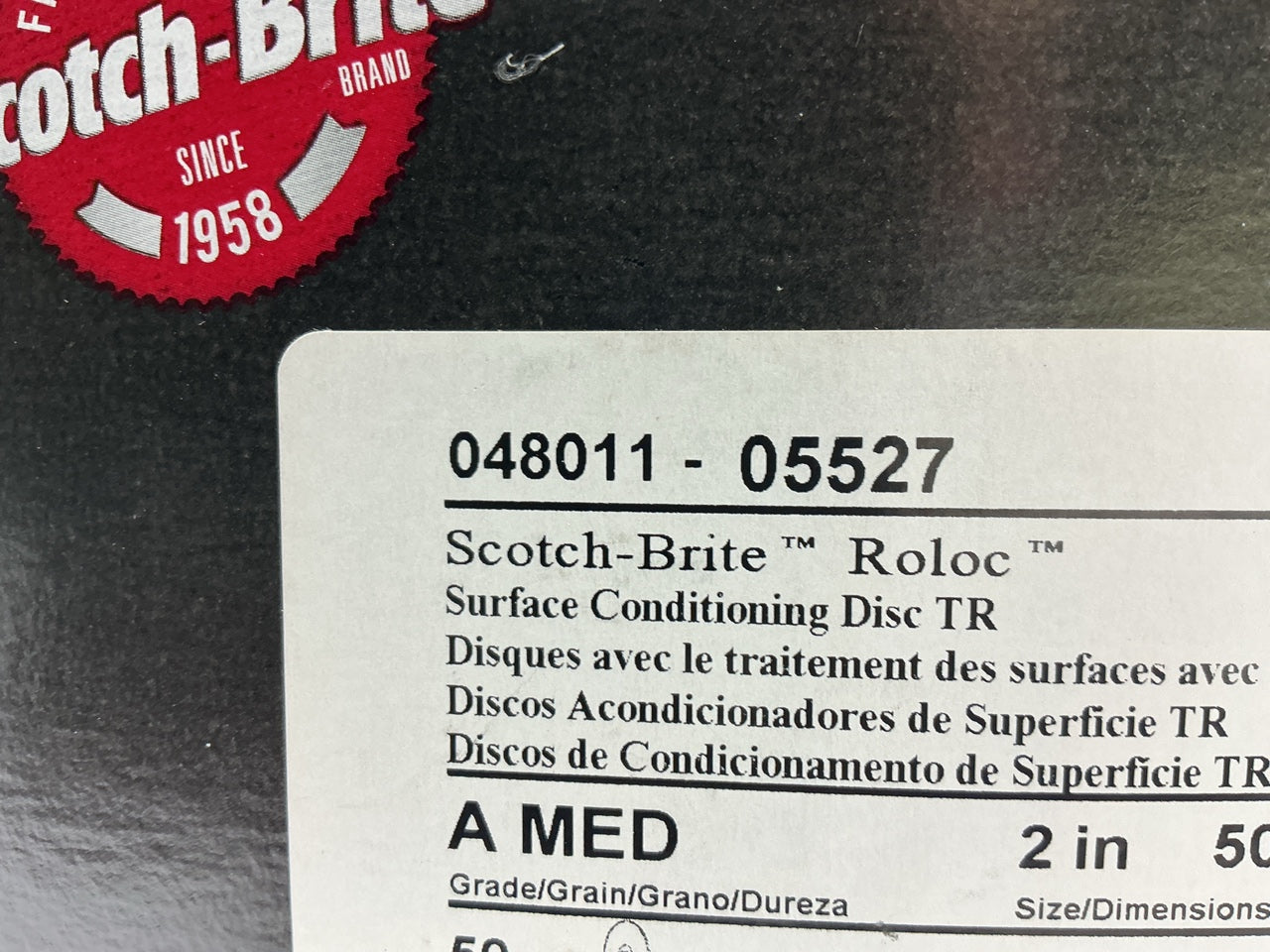 3M 05527 Scotch-Brite Roloc Surface Prep Disc 2'' Diameter TR MED Grit