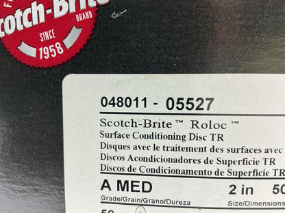 3M 05527 Scotch-Brite Roloc Surface Prep Disc 2'' Diameter TR MED Grit