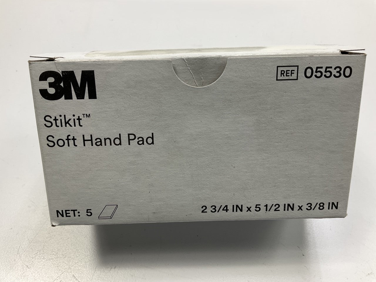 5 Pack 3M 05530 Stikit Soft Hand Pads 2.75'' X 5.5'' - For Adhesive Sanding Sheets