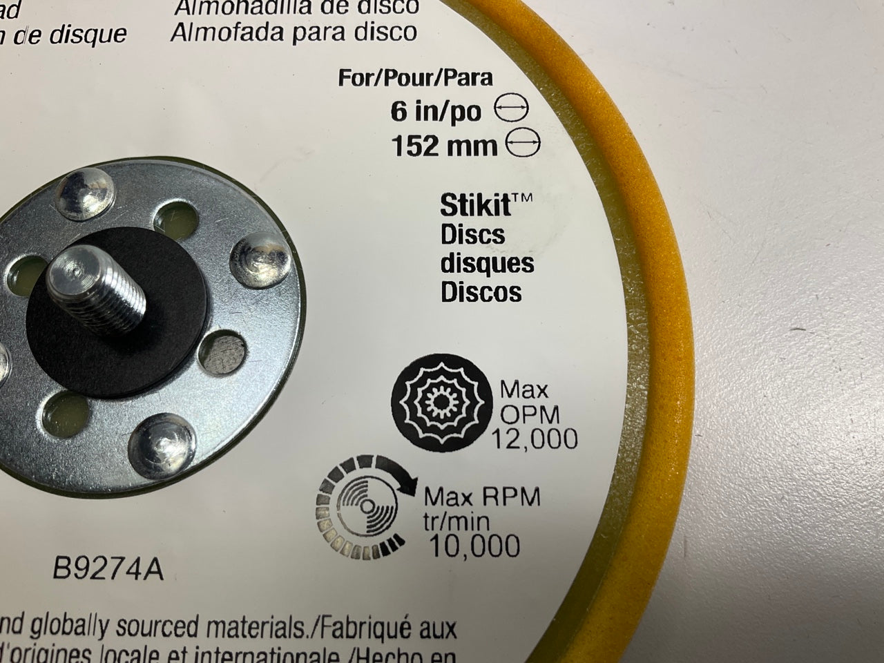 3M 05546 Stikit Low Profile 6'' Finishing Sanding PSA Disc Pad