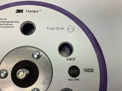 3M 05551 Hookit Clean Sanding 6'' Soft Disc Backup Pad Paint Refinish Sander