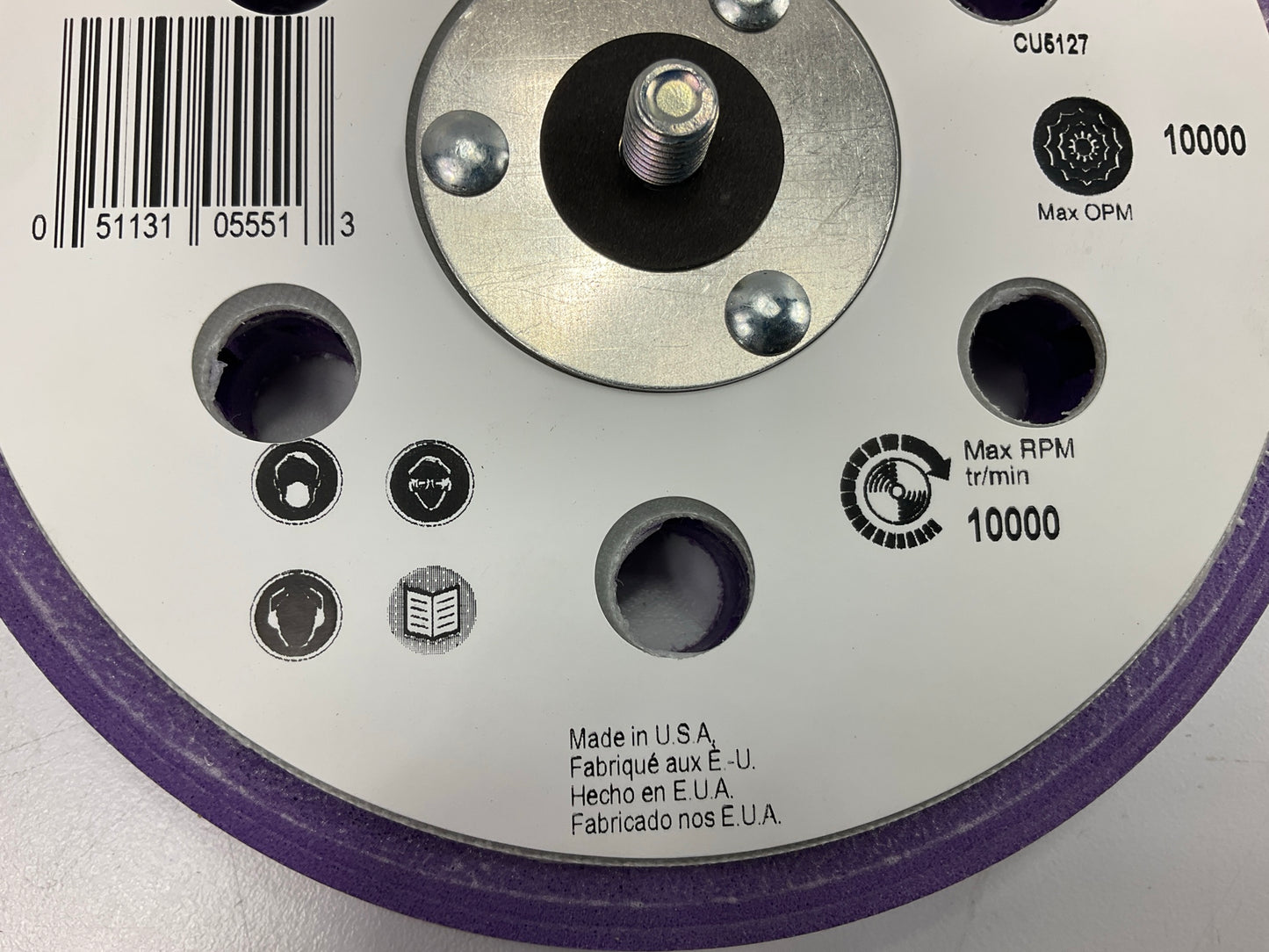 3M 05551 Hookit Clean Sanding 6'' Soft Disc Backup Pad Paint Refinish Sander