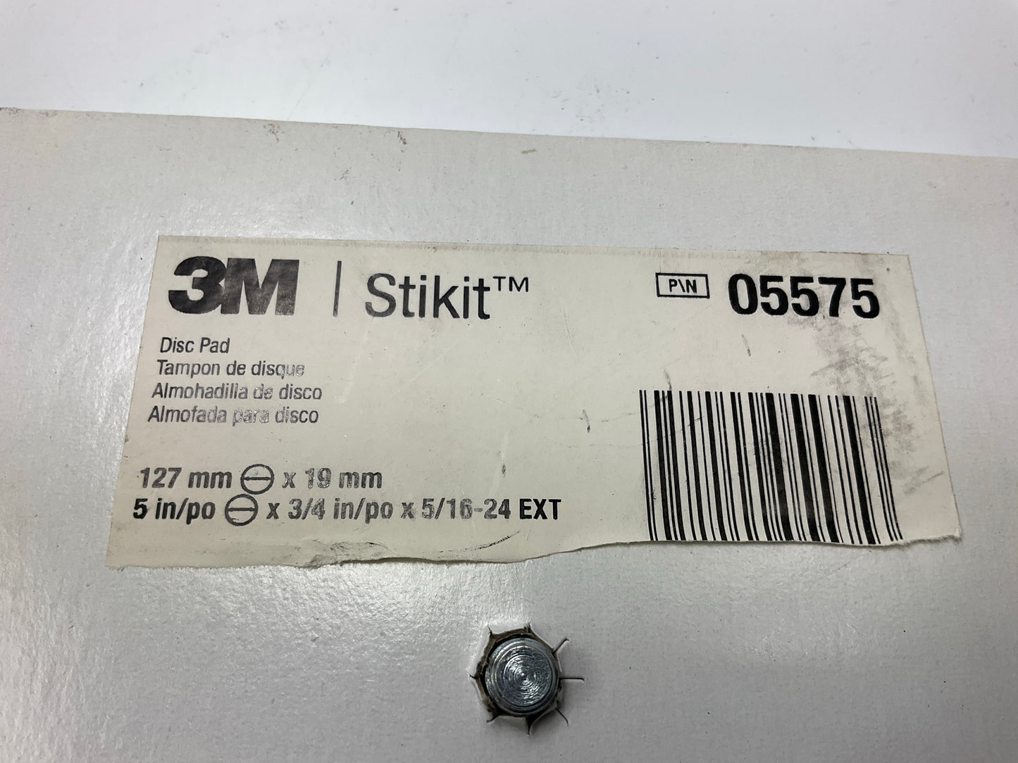 3M 05575 Stikit Disc Backing Pad 5'' X 3/4'' X 5/16'' For Buffing And Sanding
