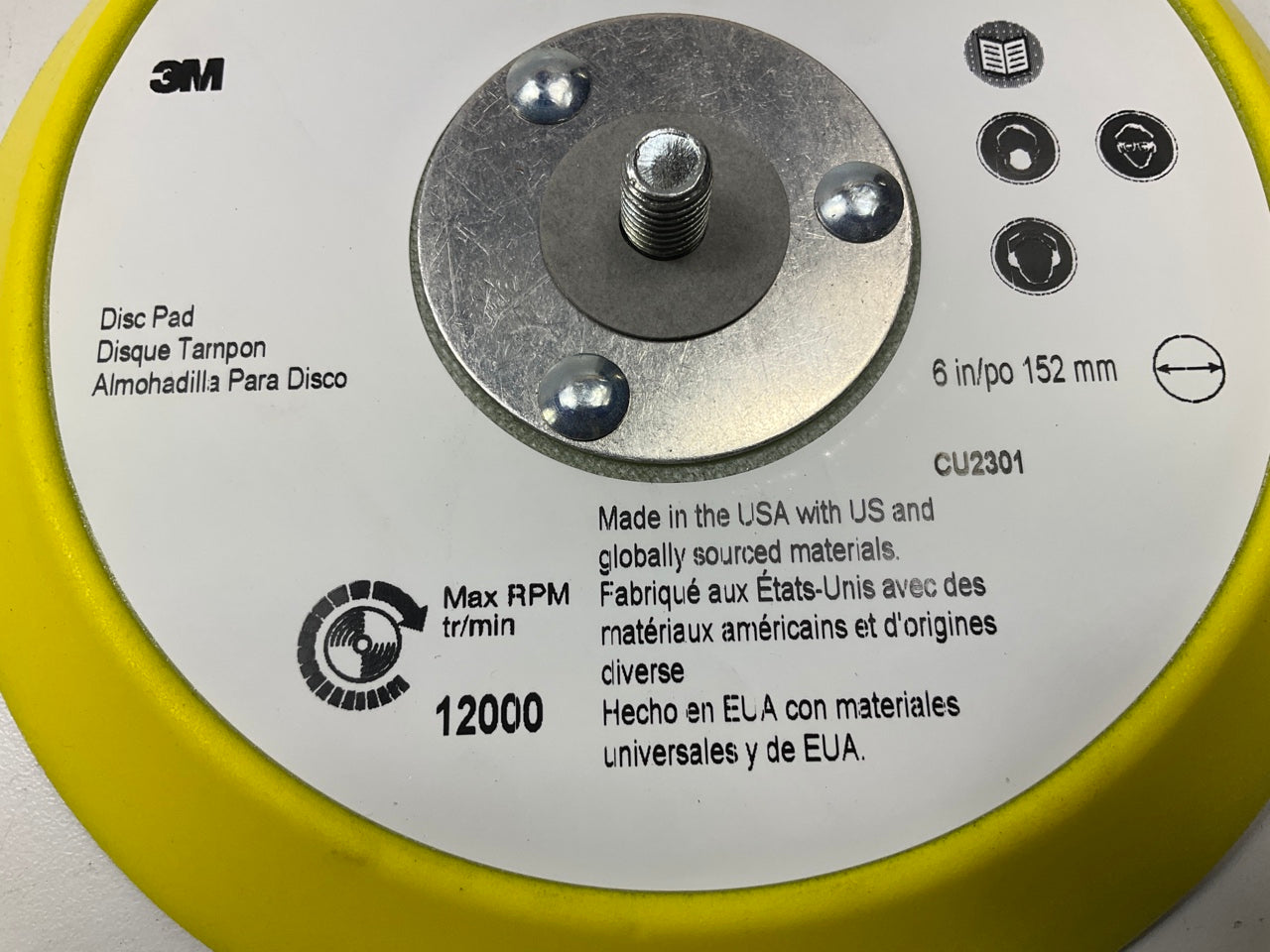 3M 05576 Stikit 6'' Durable Foam Disc Backup Pad W/ Tapered Edge