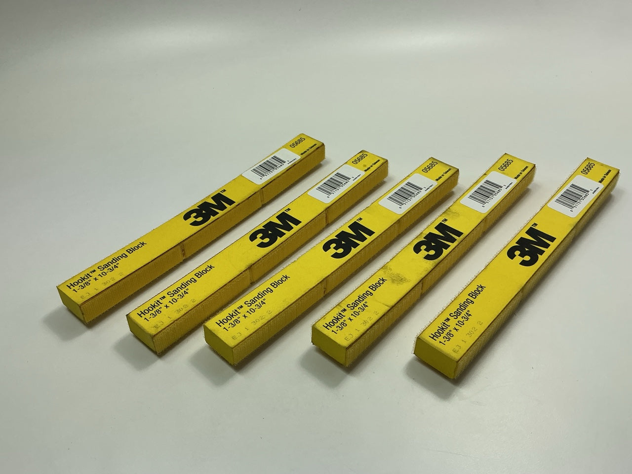 (5) 3M 05685 Hookit Sanding Block, 10-3/4'' L X 1-3/8'' W, Hook & Loop Attachment