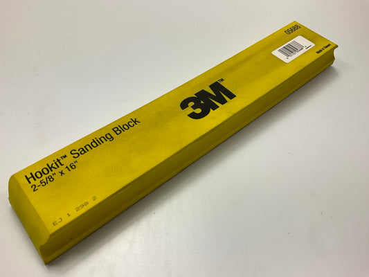 3M 05688 Sanding Block, 16 In L X 2-5/8 In W, Hook And Loop Attachment, Yellow
