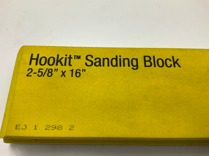 3M 05688 Sanding Block, 16 In L X 2-5/8 In W, Hook And Loop Attachment, Yellow