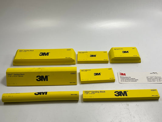 3M 05692 Stikit Sanding Block Kit, PSA Attachment, 7 Blocks Total