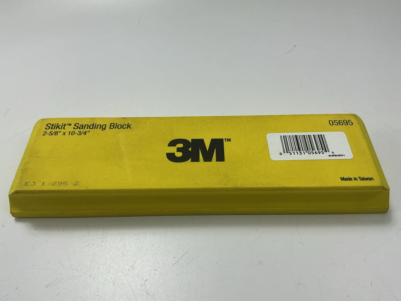3M 05695 2-5/8'' X 10-3/4'' Yellow Hand Sanding Block, Stikit, 5695