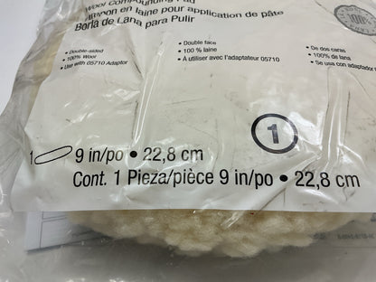 3M 05703 9'' Wool Compounding Buffing Pad Double Sided - Car Auto Detail Buff Pad