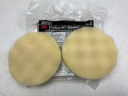 3M 05721 Perfect-It Hookit Foam Compounding Pad 3'' Single Sided, 2 / Pack
