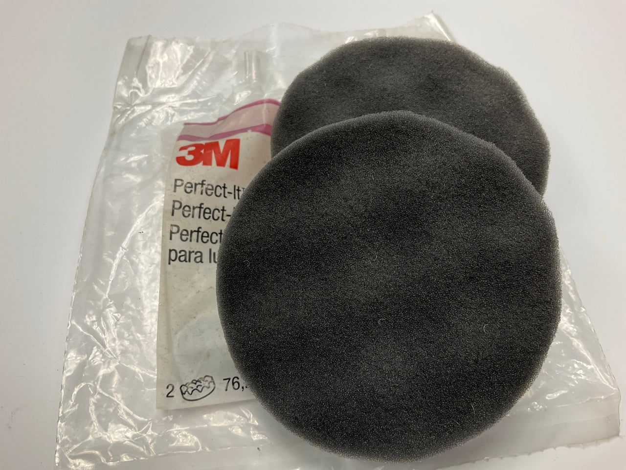 (2) 3M 30042 Perfect-It 4'' Single Sided Polishing Foam Pads, Hook And Loop
