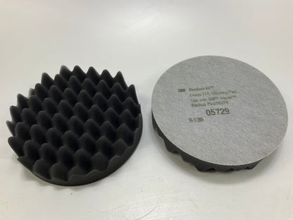 3M 05729 Perfect-It 6-3/4'' DA Glazing Buffing Pad 6'', Pack Of 2