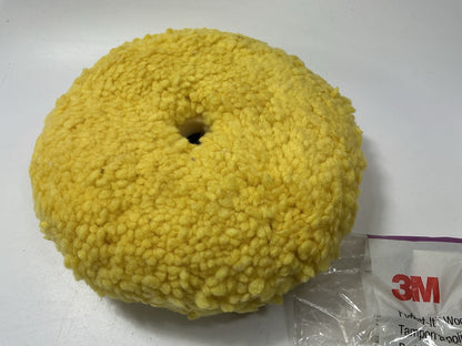 3M 05754 Perfect-It Yellow 9'' Wool Blend Polishing Buffing Pad