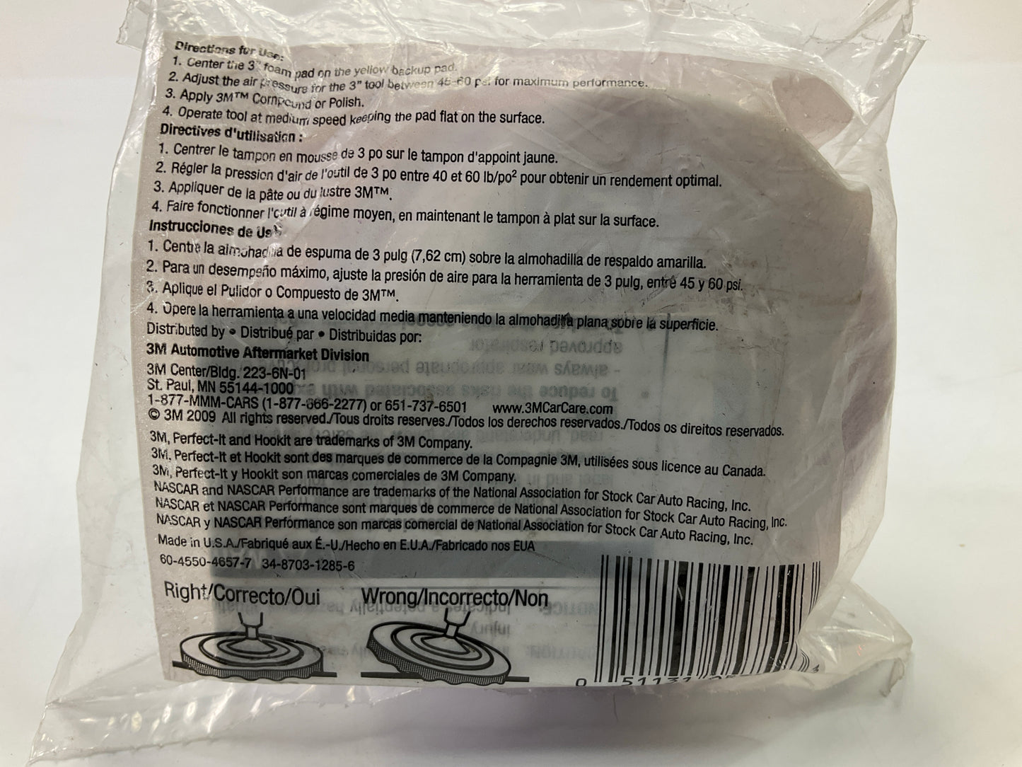 3M 05759 Perfect-It Foam Buffing Pad, Single Sided, 3 Inch, Pack Of 2 Pads 5759