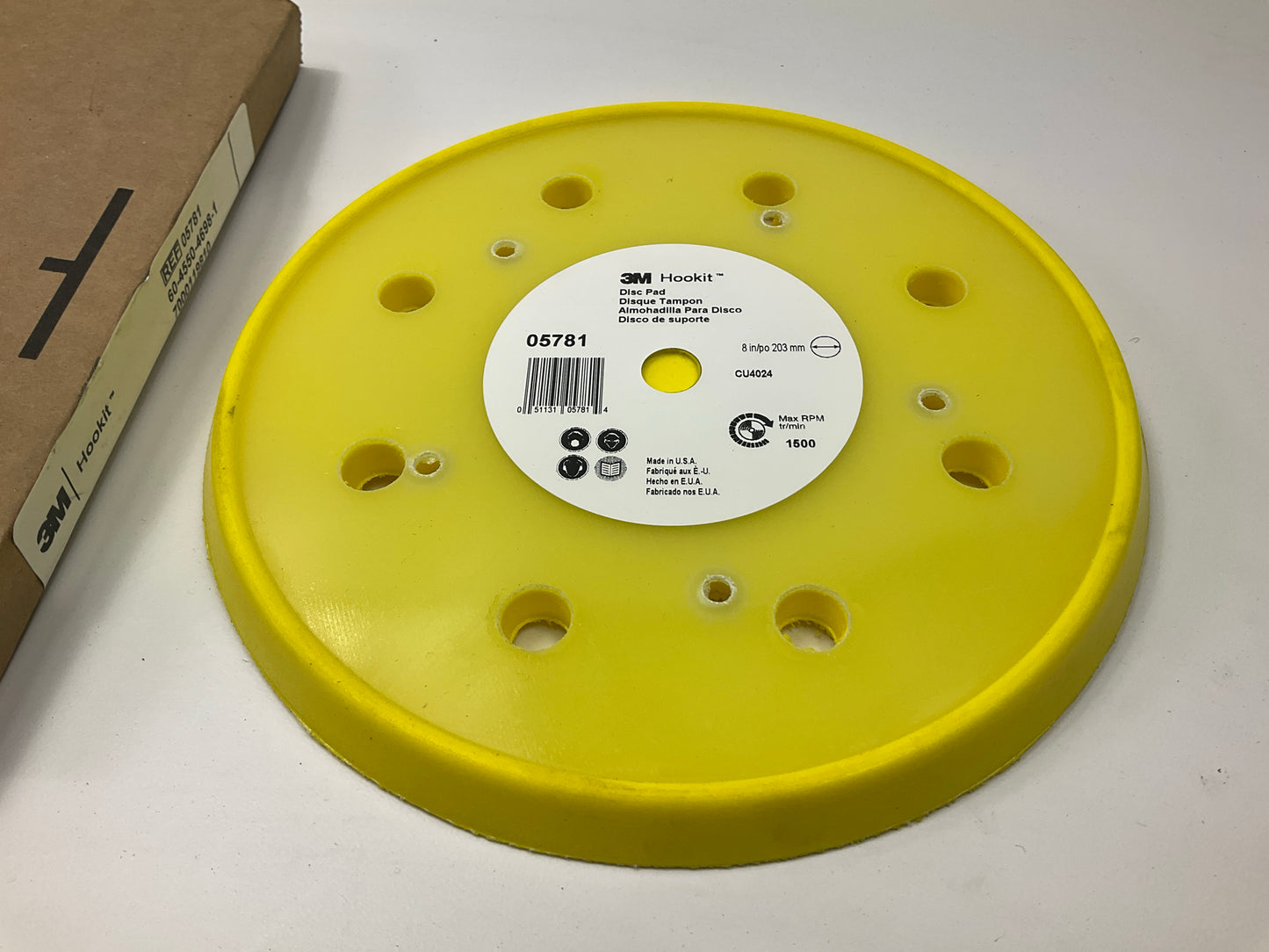 3M 05781 Hookit Sanding Disc Pad, 8 Inch