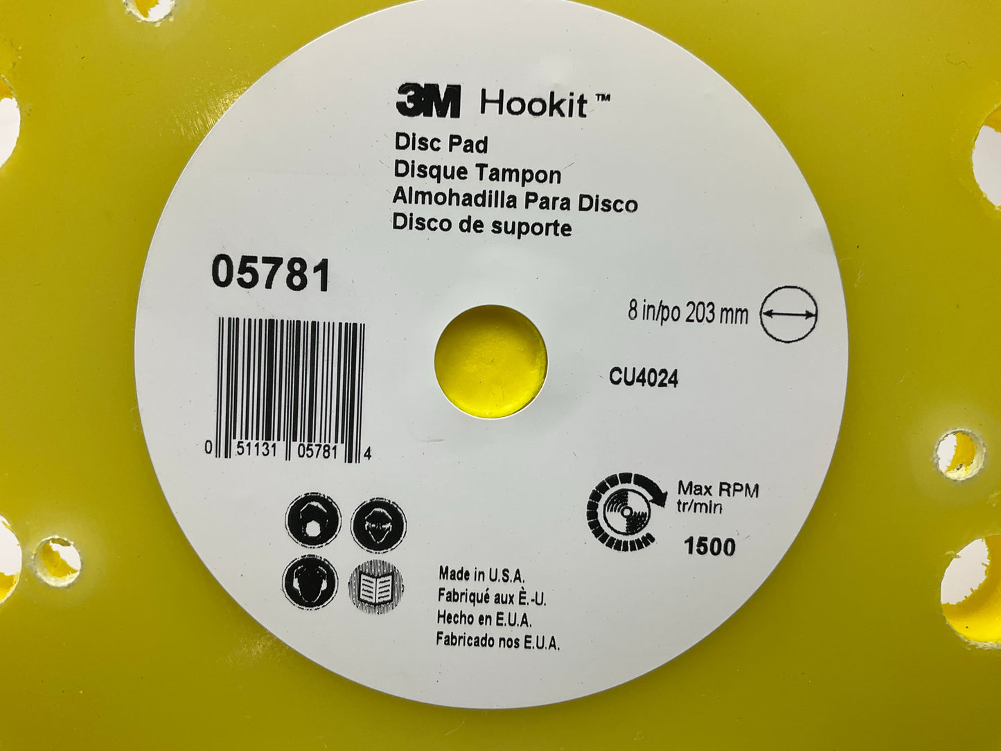3M 05781 Hookit Sanding Disc Pad, 8 Inch