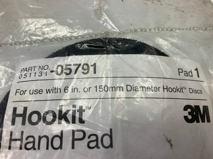 3M 05791 6'' Hookit Disc Hand Pad With Hand Strap