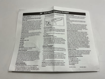 3M 05850 Auto Dent Filling Compound For 05846 Gun (3M Dynamic Mixing System)