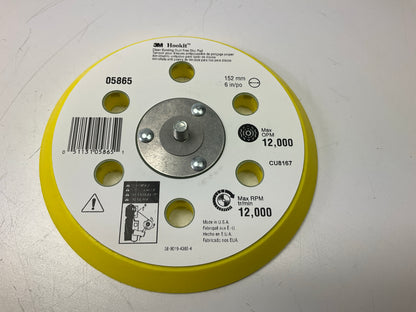 3M 05865 Hookit Low Profile Finishing Dust Control Clean Sanding Disc Pad, 6''