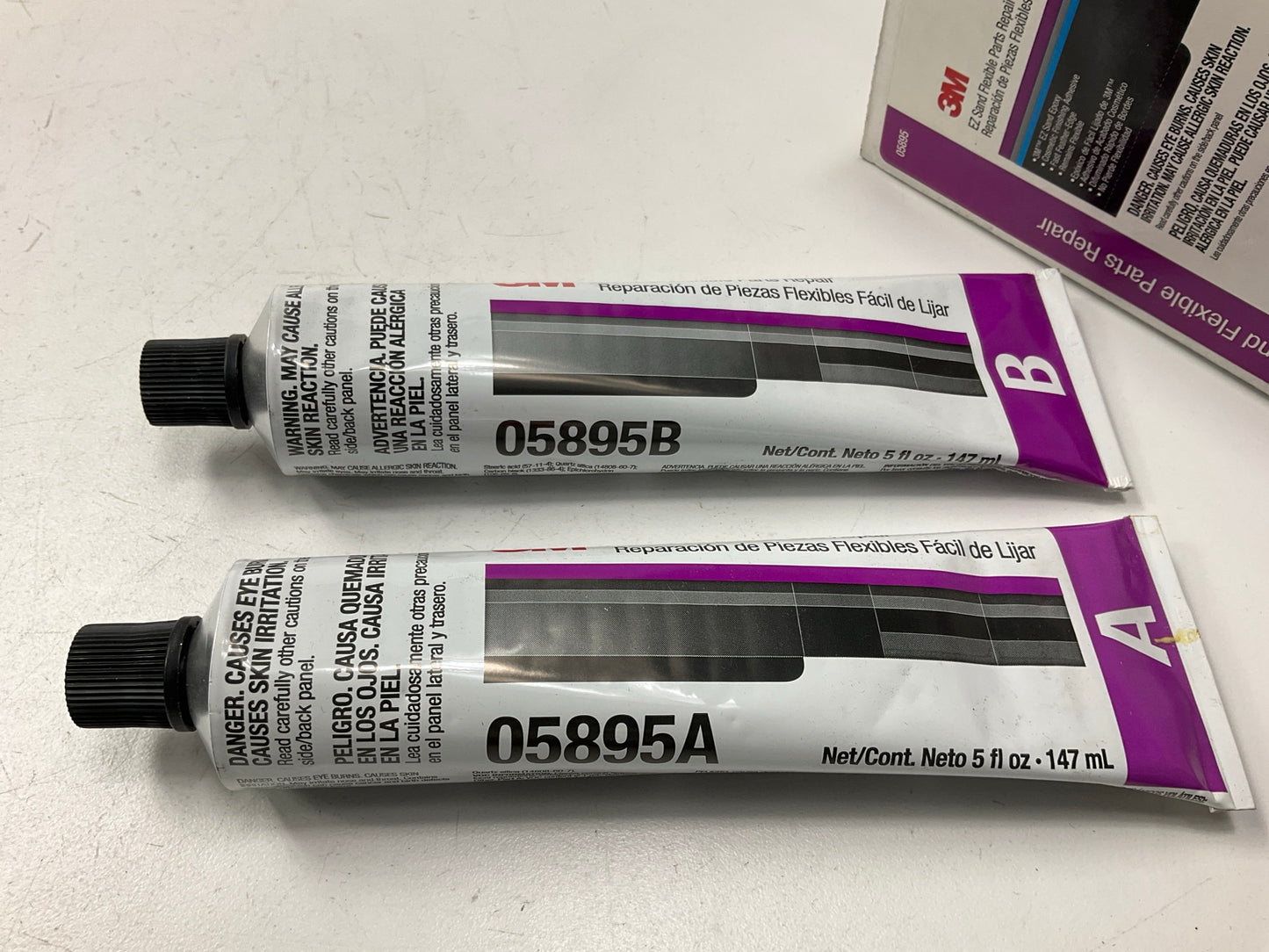 3M 05895 EZ Sand Flexible Parts Repair, (2) 5 Fl Oz Tubes