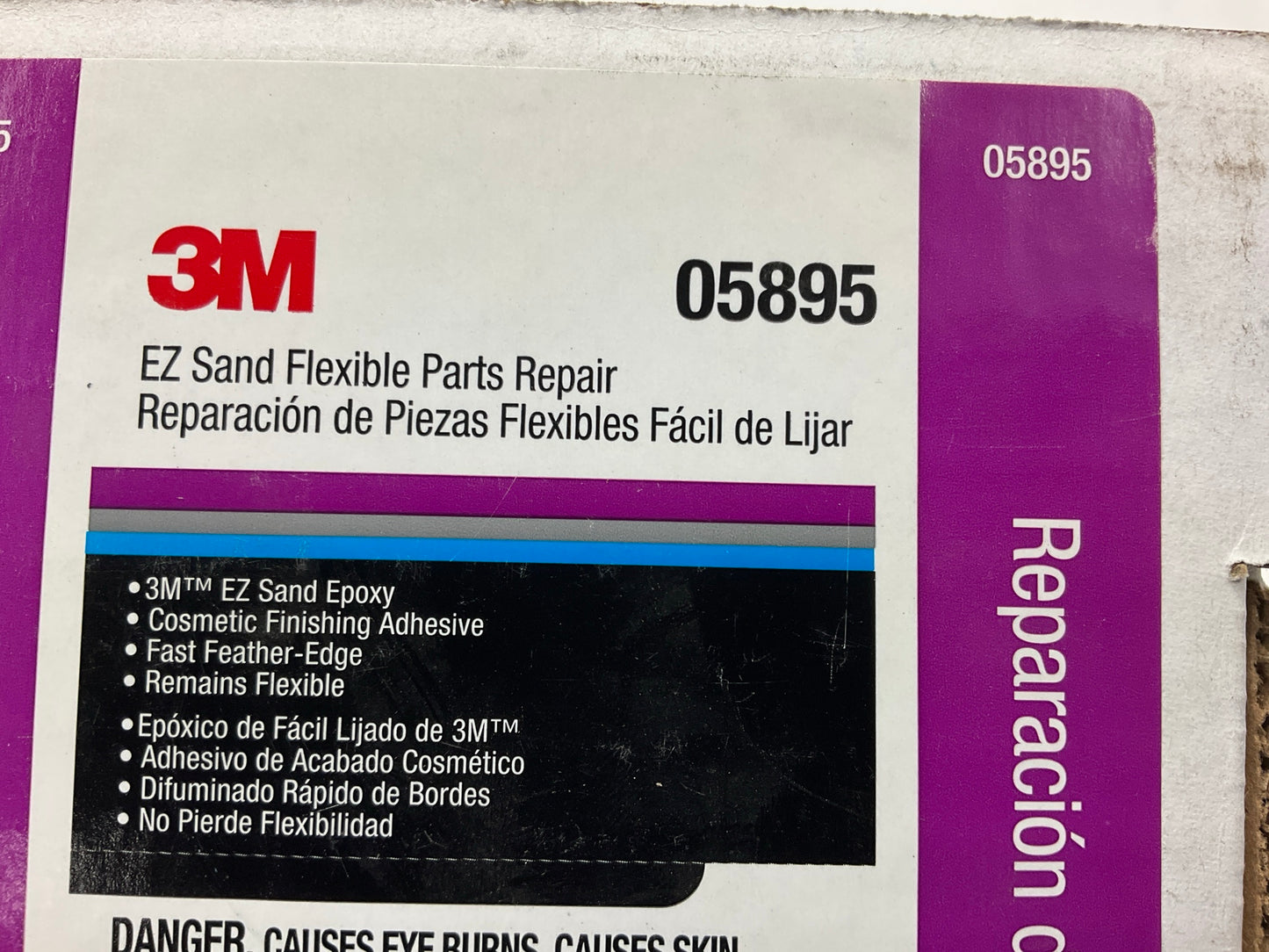 3M 05895 EZ Sand Flexible Parts Repair, (2) 5 Fl Oz Tubes