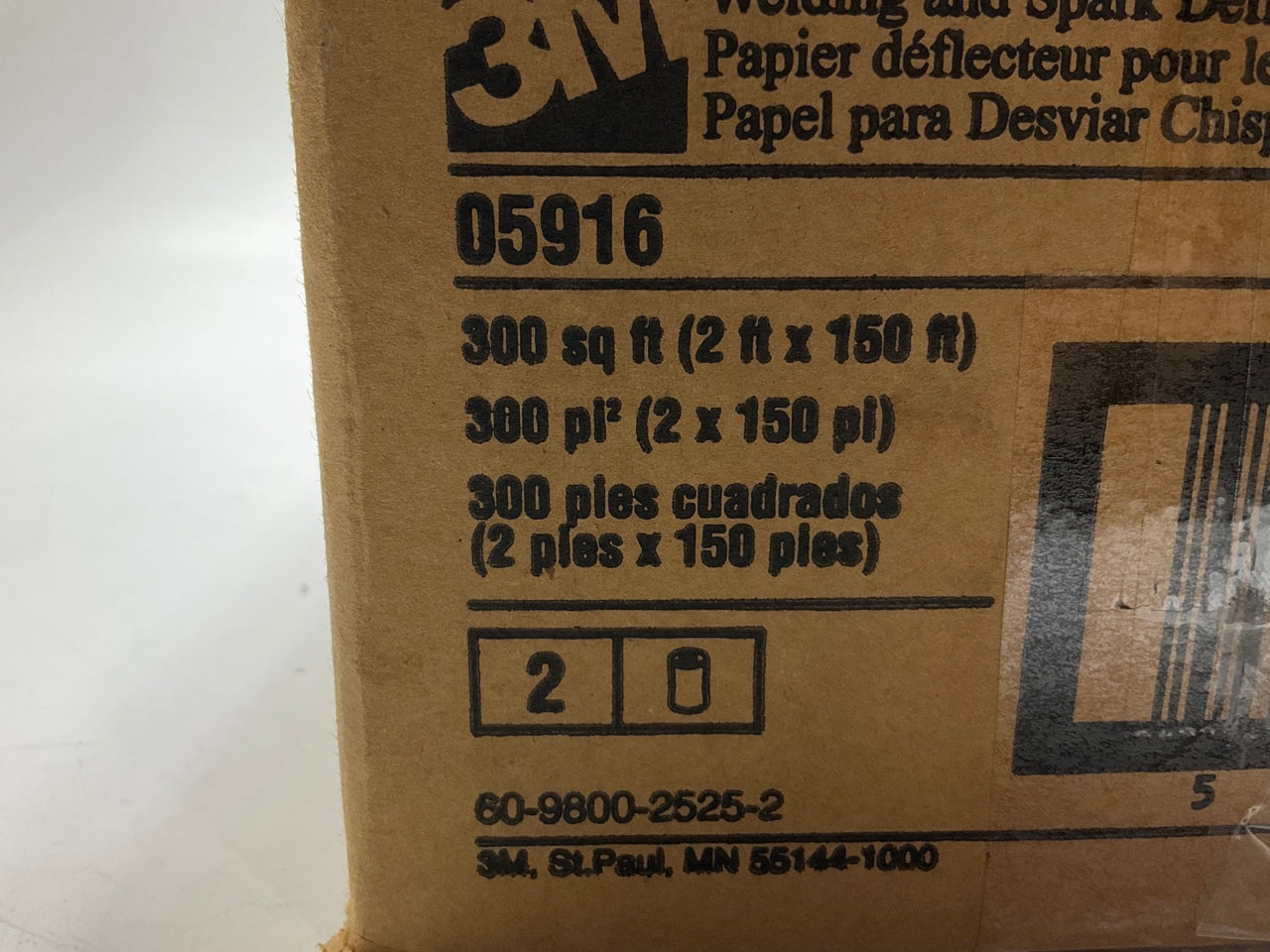 3M 05916 Welding Fire / Spark Deflection Paper 2 Rolls, 2  Feet X 150 Feet Each