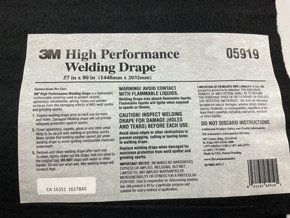 3M 05919 High Performance Welding Drape, 57 In X 80 In