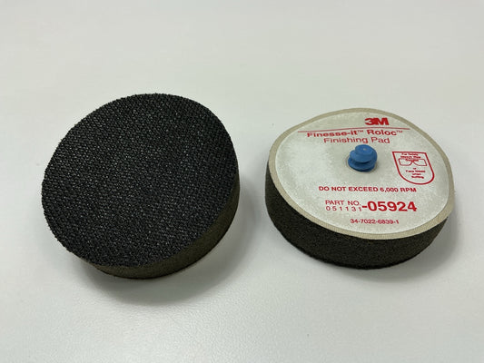 3M 05924 Finesse-it Roloc 3'' Finishing Pad, Pack Of 9 Pads