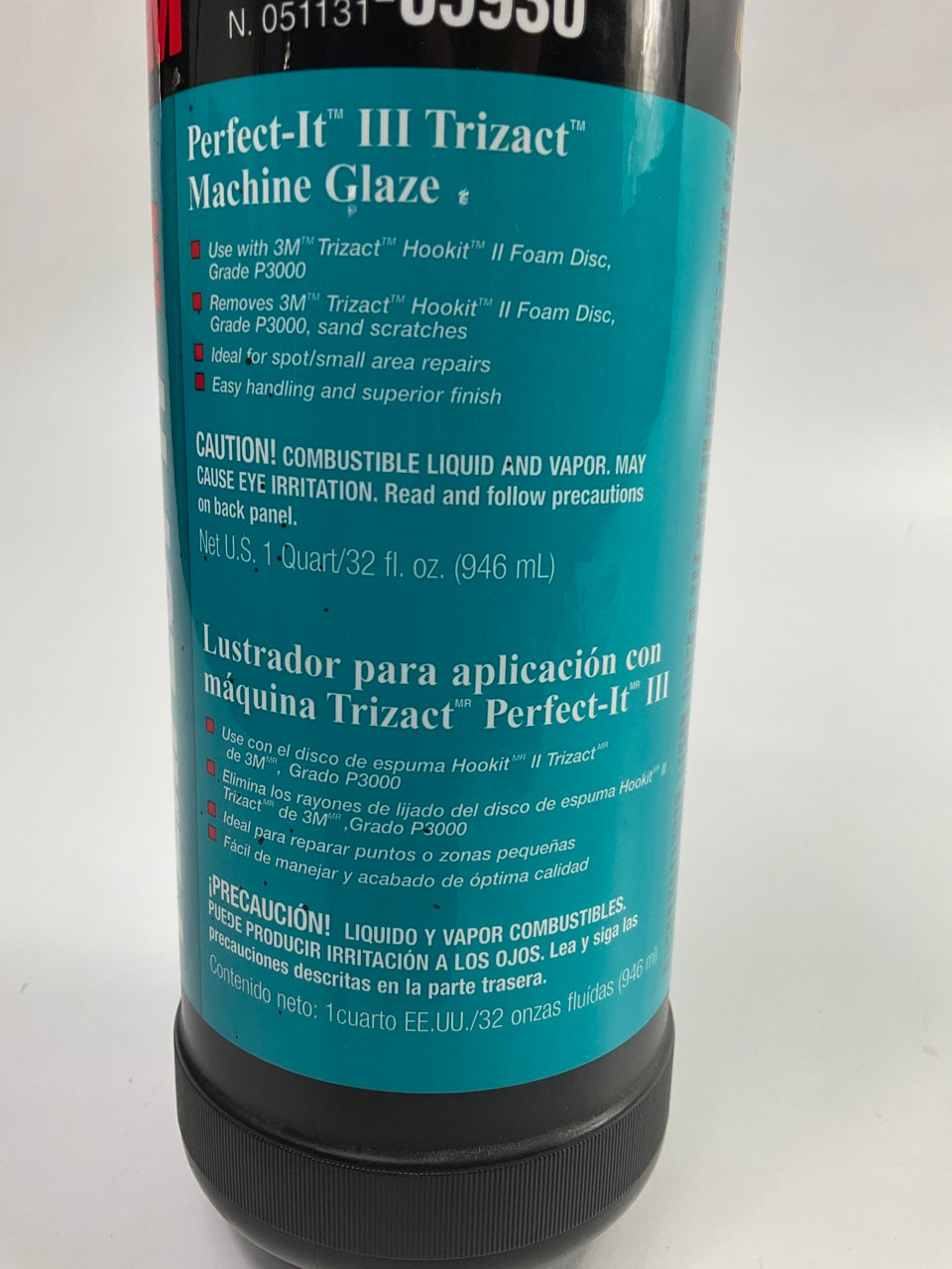 3M 05930 Perfect-It III Trizact Machine Glaze, 1 Quart