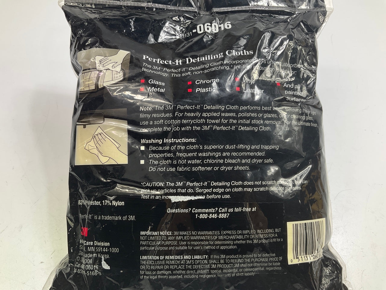 3M 06016 Perfect-It Detailing Cloths Towels 12'' X 14'' - 6 Cloths/Pack