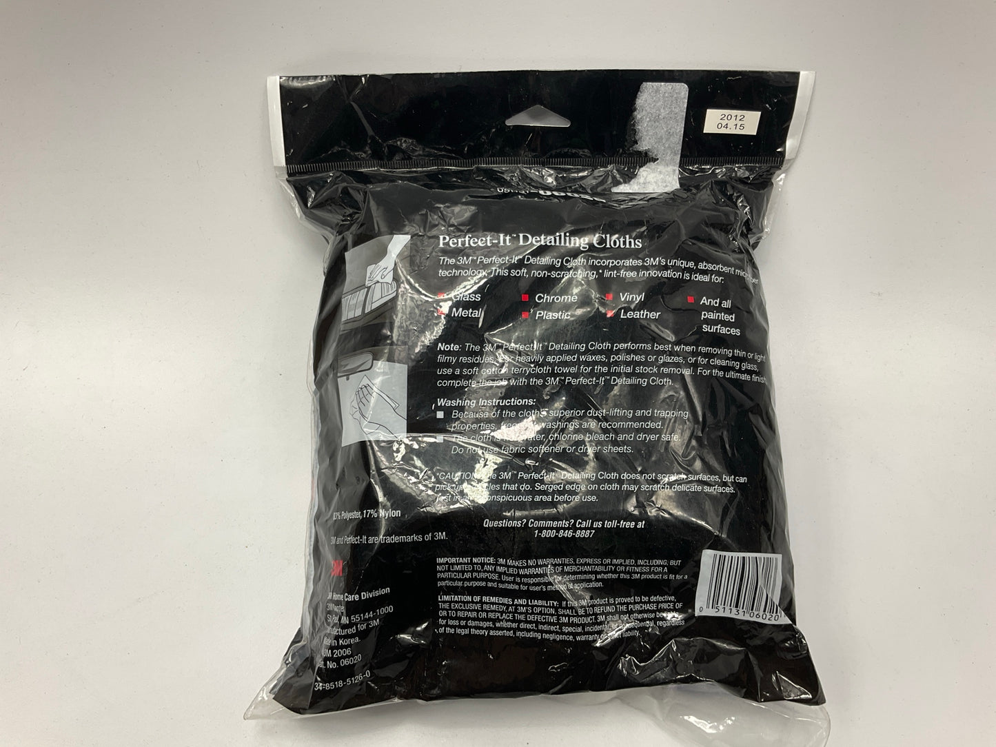 3M 06020 Perfect-It Microfiber Auto Detailing Cloth 12'x14'',  6 / Pack