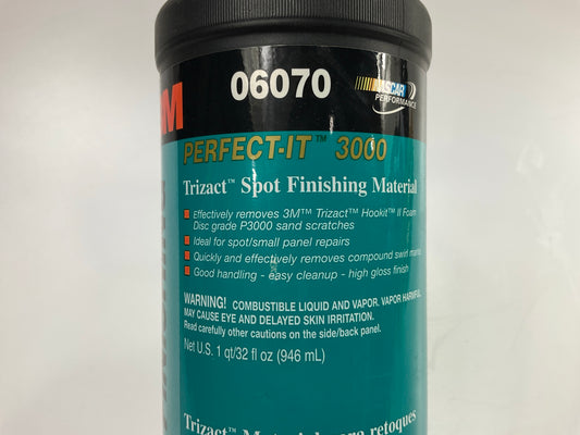 3M 06070 Perfect-It 3000 Trizact Spot Finishing Material - 1 U.S. Quart