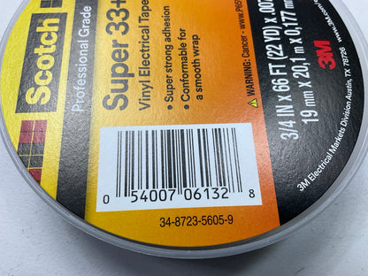 3M 06132 Scotch Vinyl Electrical Tape 3/4 Inch By 66 Foot Black (19 Mm X 20,1 M)