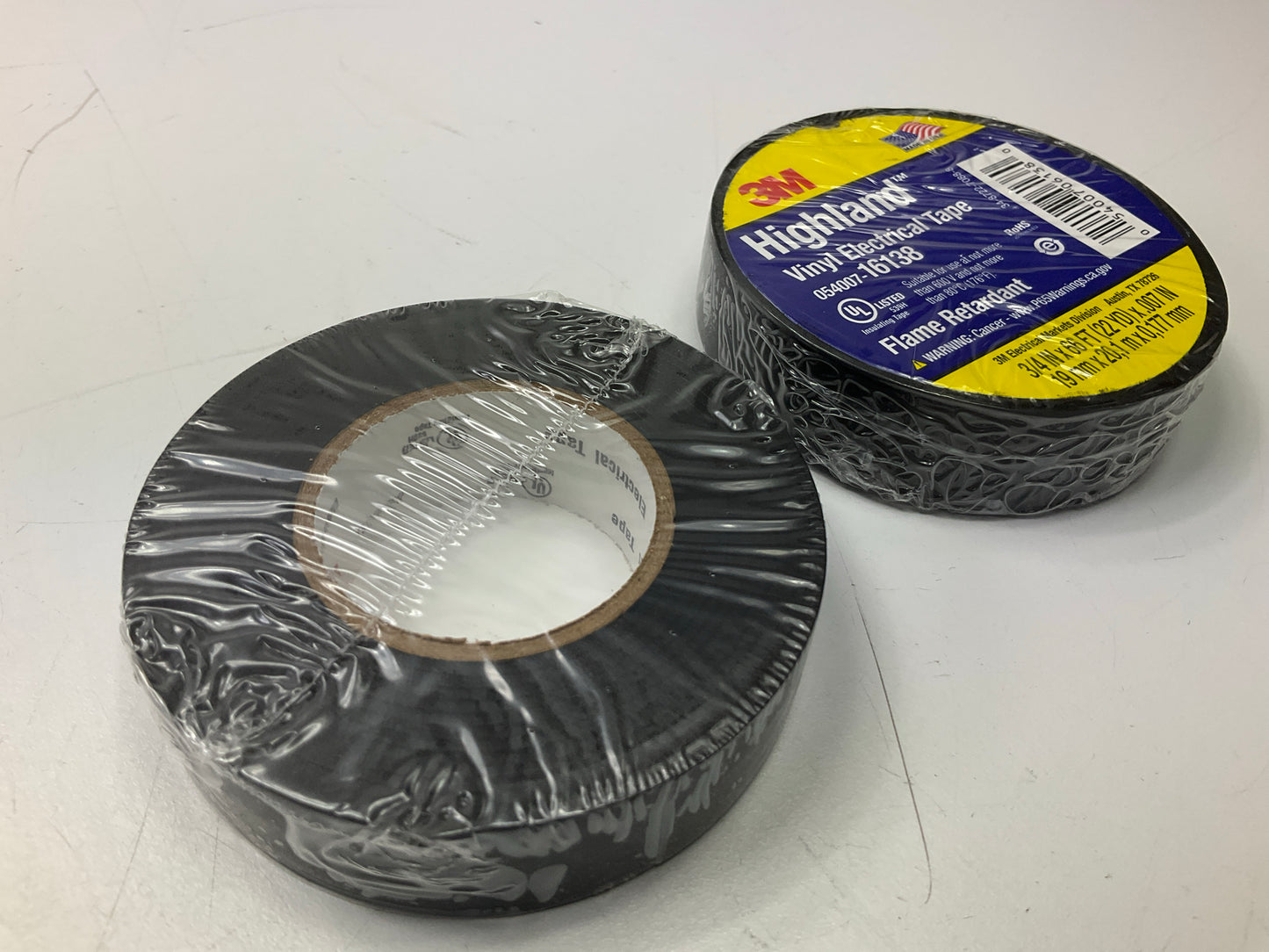 (5) Rolls - 3M 06138 Highland Tape Vinyl Electrical Tape, 3/4 In X 66 Ft, Black