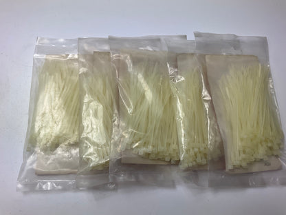 500 Total - 3M 06224 4'' White Cable Ties