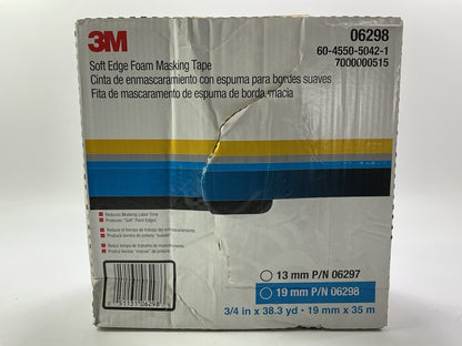 Damaged 3M 06298 Soft Edge Foam Masking Tape, 19mm Width (.75 Inches) X 35m
