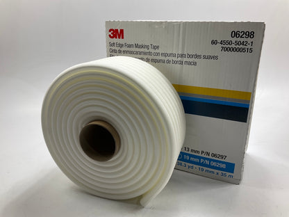 3M 06298 Soft Edge Foam Masking Tape, 19 Mm Width (.75 Inches) X 35m