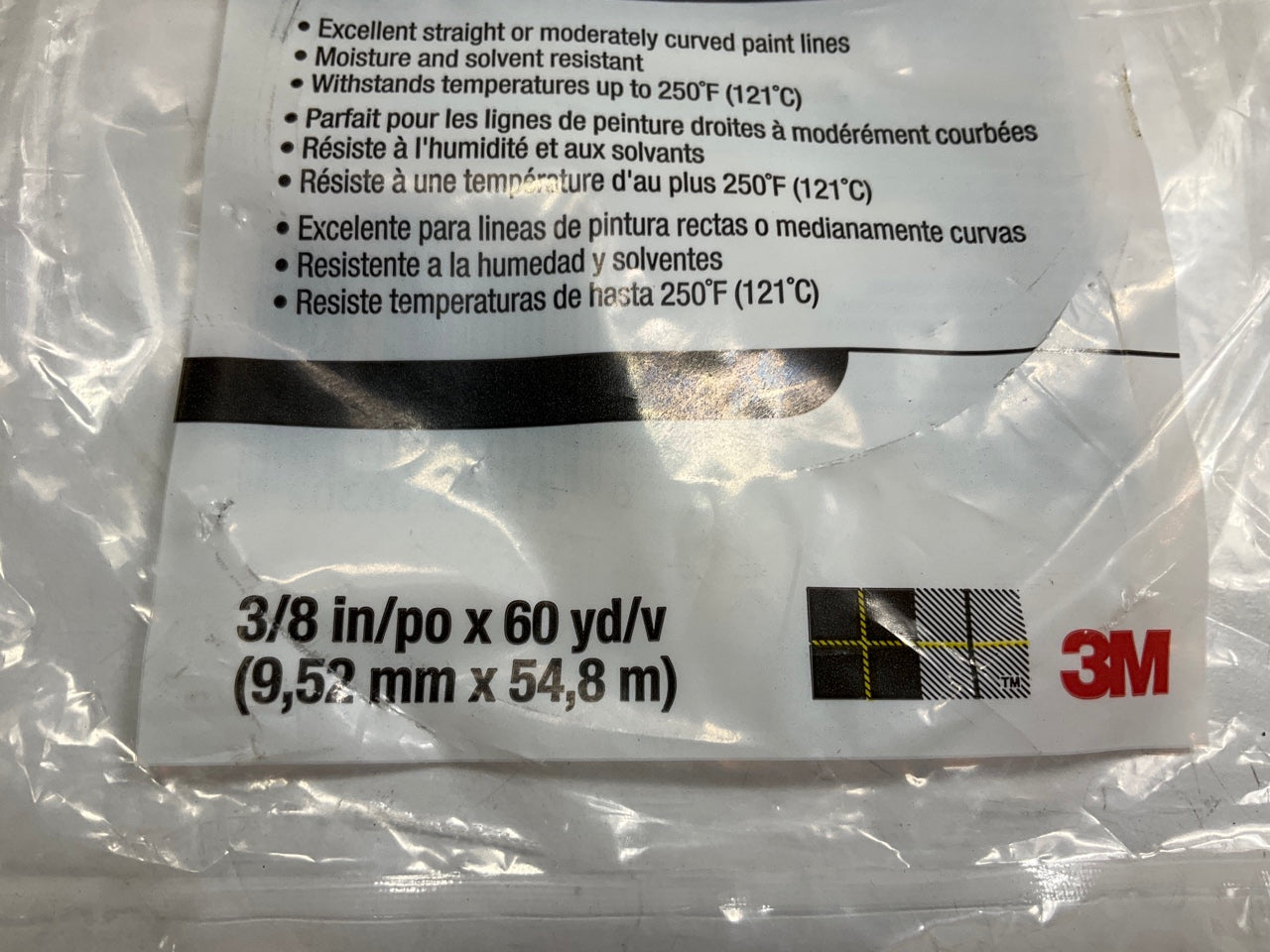 3M 06302 Fine Line Masking Tape - 3/8'' X 60 Yards